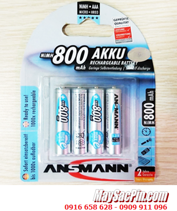 Ansman HR03 AAA800mAh; Pin sạc AAA 1.2v Ansman AAA800mAh-BL4 5030982 (Vỉ 4viên)